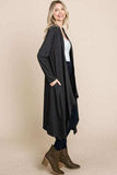 Culture Code Open Front Longline Cover Up with Pockets - Trendsi - Flyclothing LLC