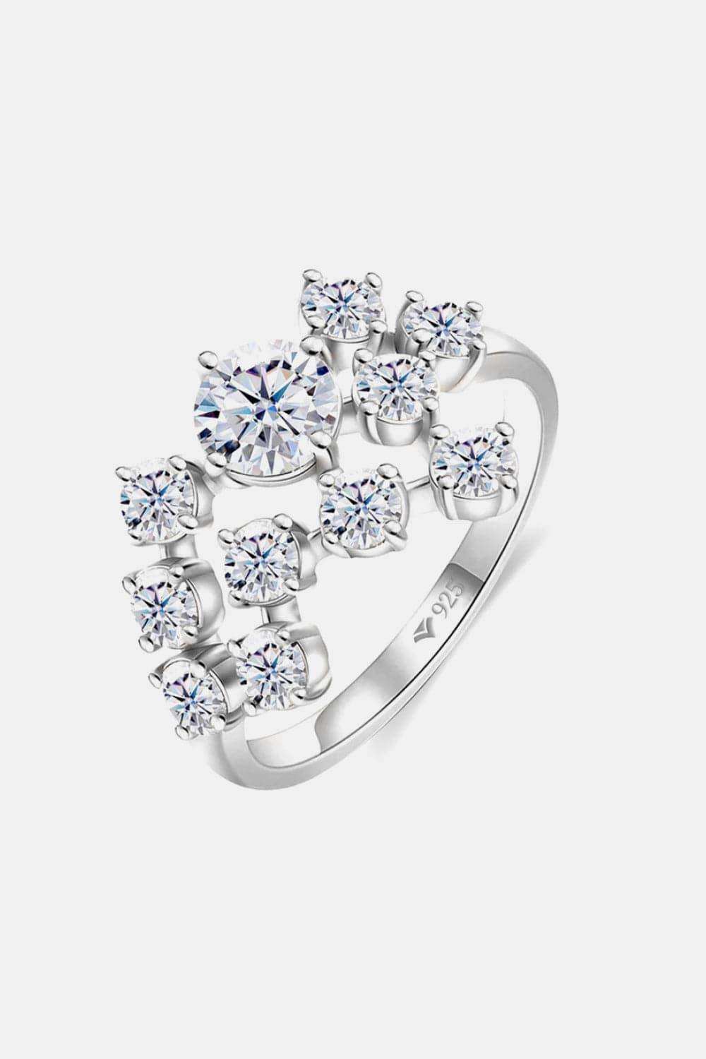9.27 Carat Moissanite 925 Sterling Silver Ring - Trendsi - Flyclothing LLC