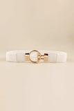 Circle Shape Buckle Zinc Alloy Buckle PU Leather Belt - Trendsi - Flyclothing LLC