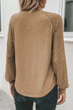 Heathered Round Neck Long Sleeve T-Shirt - Trendsi - Flyclothing LLC