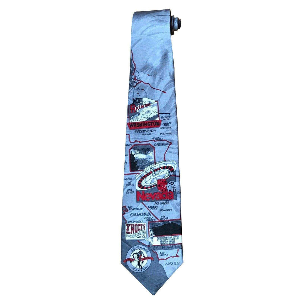Limited-Edition West Coast Red Silk Tie - Rockmount Clothing - Flyclothing LLC