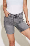 Judy Blue Full Size High Waist Washed Denim Shorts - Trendsi - Flyclothing LLC