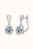 4 Carat Moissanite 925 Sterling Silver Earrings - Trendsi - Flyclothing LLC