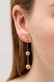 Ball Bead and Chain Stainless Steel Earrings - Trendsi - Flyclothing LLC