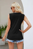 Contrast V-Neck Eyelet Tank - Trendsi - Flyclothing LLC
