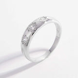 925 Sterling Silver Inlaid Zircon Ring - Trendsi - Flyclothing LLC