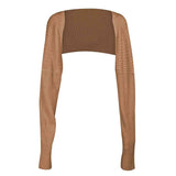 Long Sleeve Knit Bolero - Trendsi - Flyclothing LLC