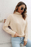 Turtleneck Long Sleeve Sweater - Trendsi - Flyclothing LLC