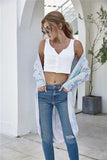 Tie-Dye Open Front Longline Cardigan - Trendsi - Flyclothing LLC