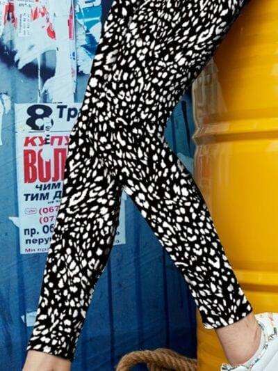 Printed High Waist Skinny Leggings - Trendsi - Flyclothing LLC