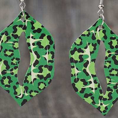 Leopard Lip Shape Leather Earrings - Trendsi - Flyclothing LLC