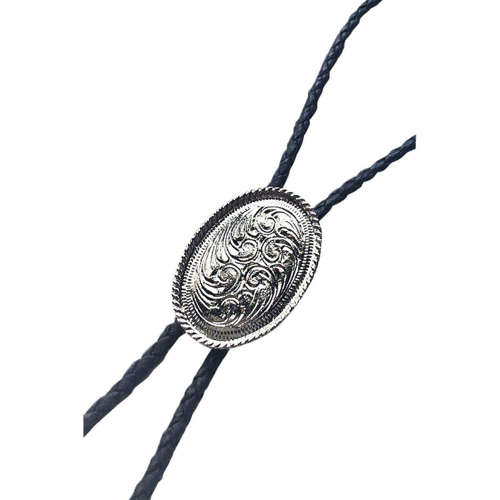 Silver Concho Western Bolo Tie - Rockmount Clothing - Flyclothing LLC