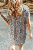 Animal Print Round Neck Tunic Tee with Pockets - Trendsi - Flyclothing LLC