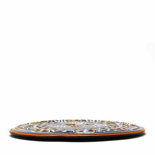 Handmade Pottery 8" Trivet or Wall Hanging, Blue - Encantada - Encantada