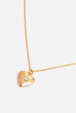Zircon Heart Shape 14K Gold-Plated Pendant Necklace - Trendsi - Flyclothing LLC