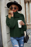 Round Neck Lantern Sleeve Sweater - Trendsi - Flyclothing LLC