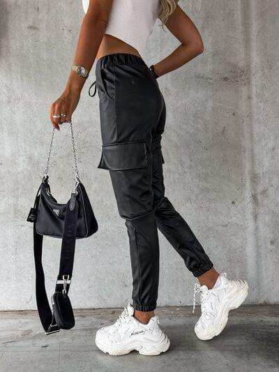 Drawstring Pants with Pockets - Trendsi - Flyclothing LLC