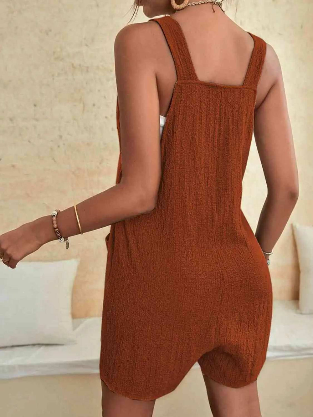 Full Size Scoop Neck Romper with Pockets - Trendsi - Flyclothing LLC