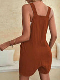 Full Size Scoop Neck Romper with Pockets - Trendsi - Flyclothing LLC