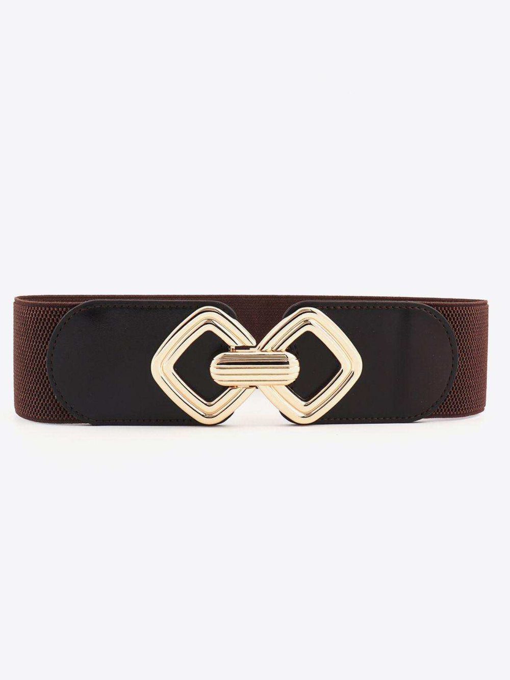 Geometric Buckle Elastic Wide Belt - Trendsi - Flyclothing LLC