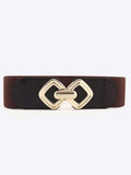 Geometric Buckle Elastic Wide Belt - Trendsi - Flyclothing LLC