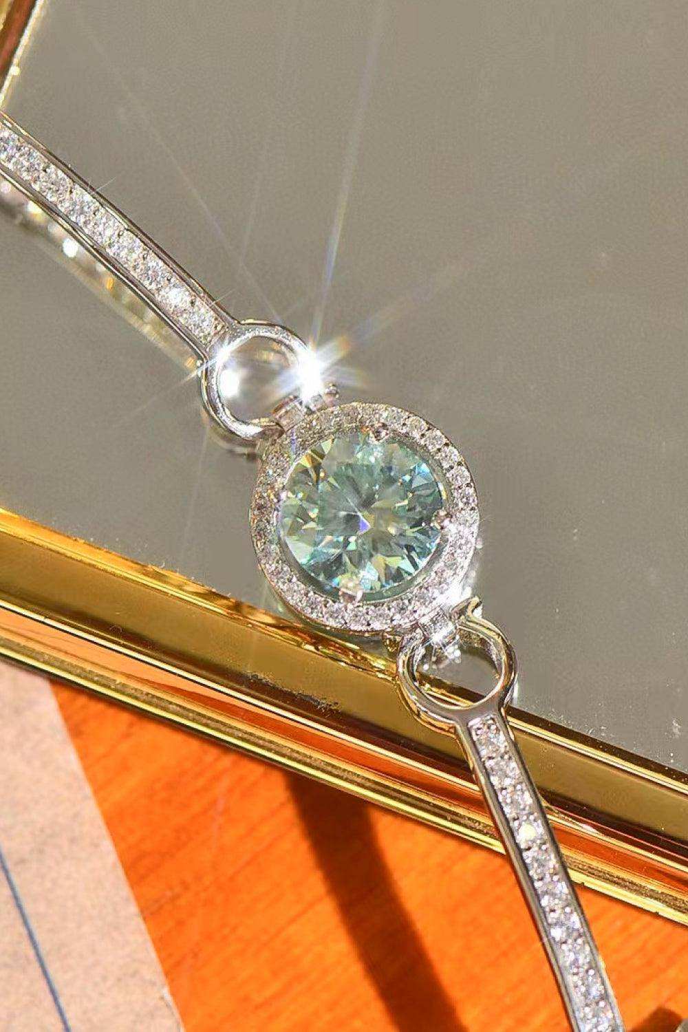 Moissanite 18K Platinum-Plated Bracelet - Trendsi - Flyclothing LLC