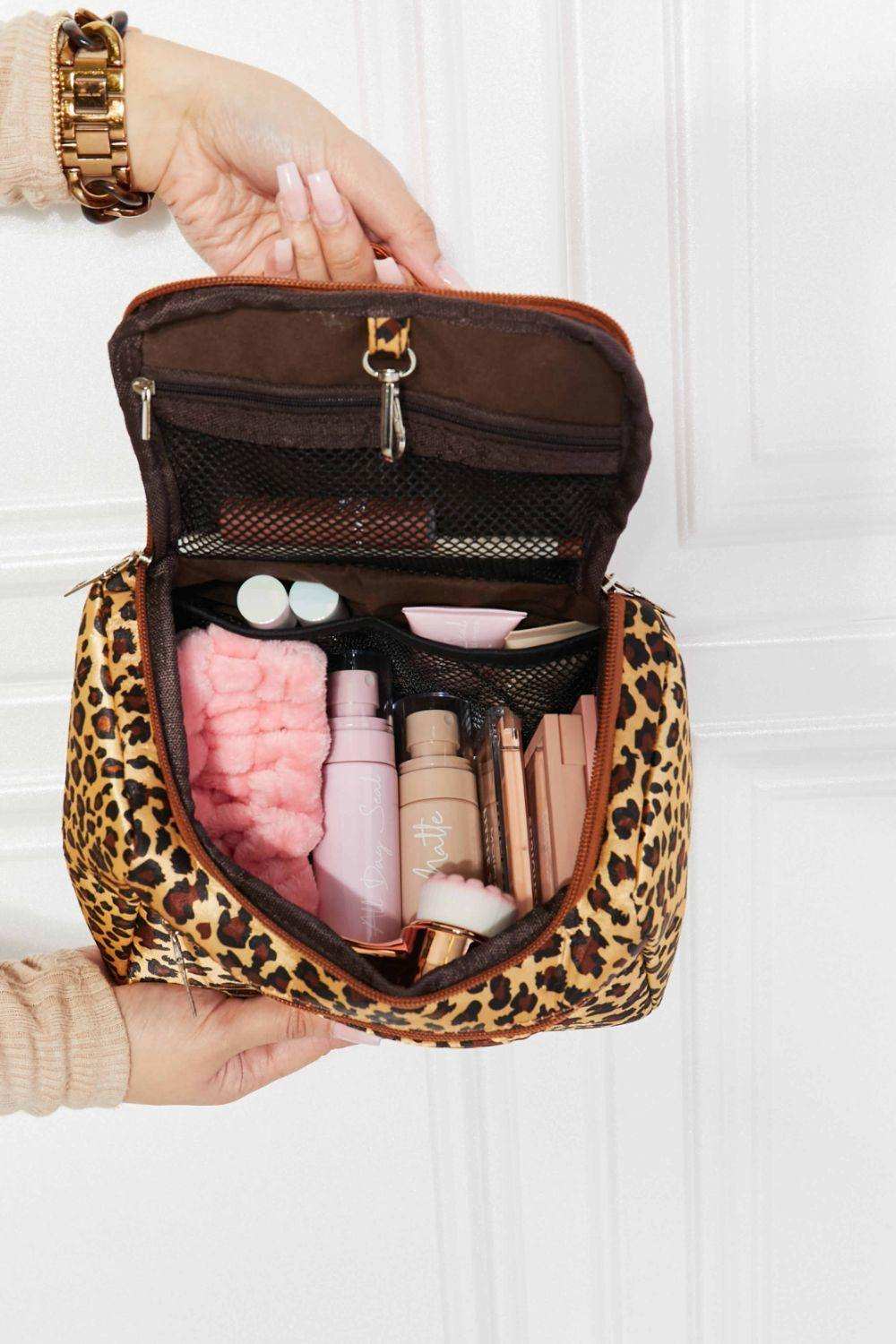 Printed Makeup Bag with Strap - Trendsi - Flyclothing LLC