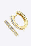 Inlaid Moissanite Hoop Earrings - Trendsi - Flyclothing LLC