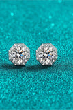2 Carat Moissanite 925 Sterling Silver Stud Earrings - Trendsi - Flyclothing LLC