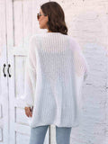 Open Front Dropped Shoulder Longline Cardigan - Trendsi - Flyclothing LLC