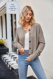 Button Down Exposed Seam Cardigan - Trendsi - Flyclothing LLC