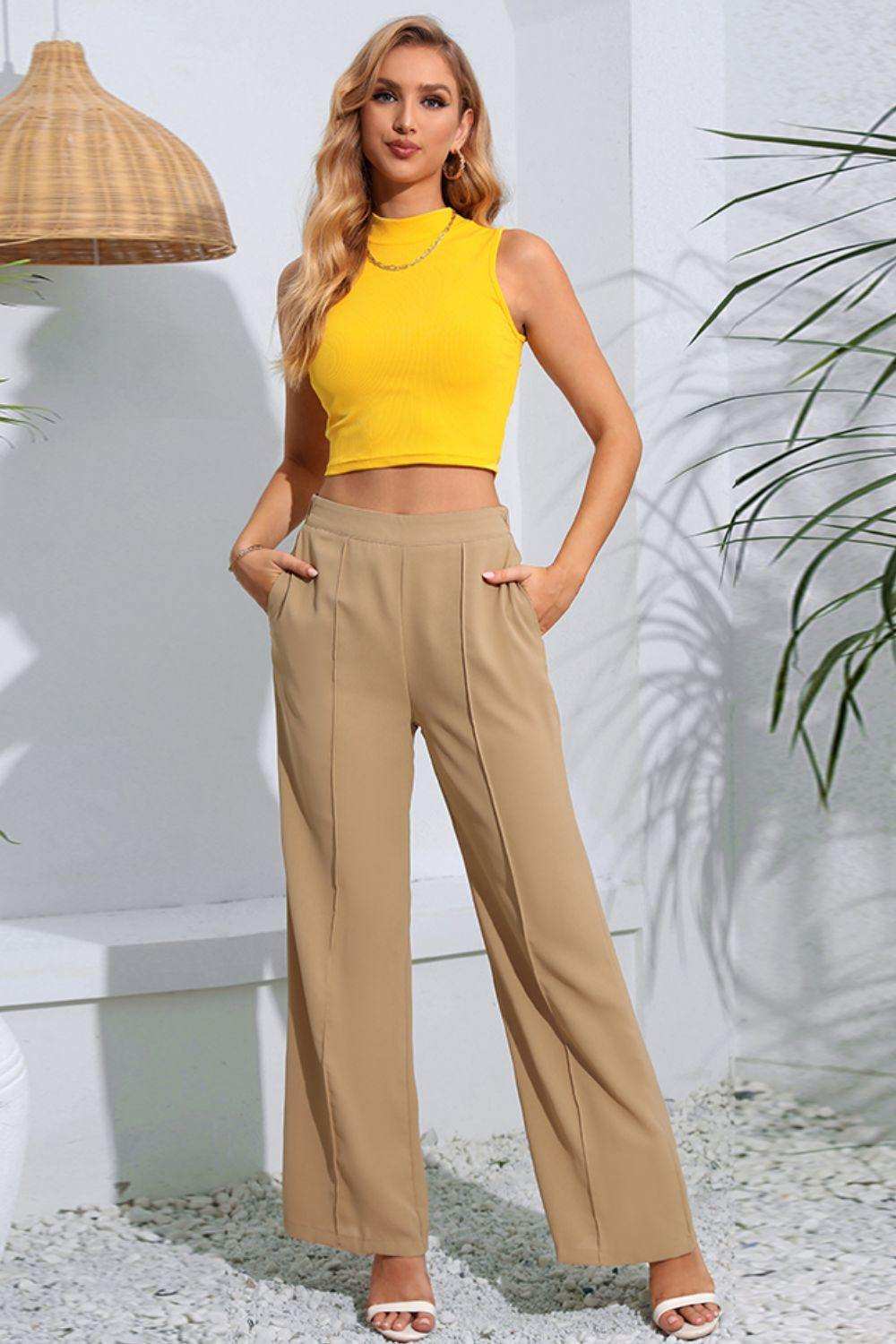 Long Pants with Pockets - Trendsi - Flyclothing LLC