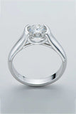 Looking Good 2 Carat Moissanite Platinum-Plated Ring - Trendsi - Flyclothing LLC
