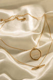 Double-Layered Stainless Steel Necklace - Trendsi - Flyclothing LLC