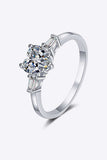 1.2 Carat Moissanite Heart Ring - Trendsi - Flyclothing LLC