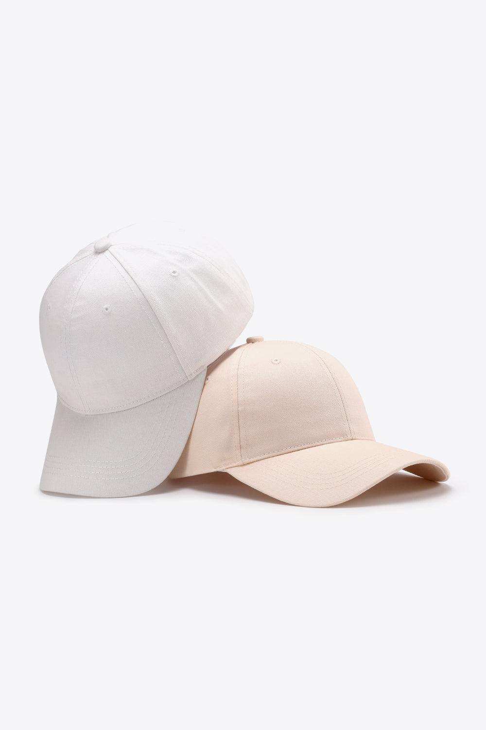Plain Adjustable Cotton Baseball Cap - Trendsi - Flyclothing LLC