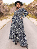 Plus Size Long Sleeve Maxi Dress - Trendsi - Flyclothing LLC