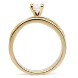 Alamode High-Polished 925 Sterling Silver Ring with AAA Grade CZ in Clear - Alamode - Flyclothing LLC