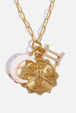 Constellation and Moon Pendant Copper Necklace - Trendsi - Flyclothing LLC