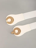 Alloy Buckle Elastic PU Belt - Trendsi - Flyclothing LLC