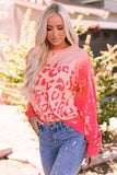 Printed Round Neck Dropped Shoulder Sweatshirt - Trendsi - Flyclothing LLC