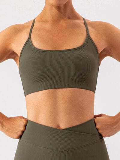 Spaghetti Strap Active Bra - Trendsi - Flyclothing LLC