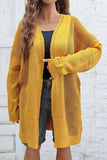 Plus Size Openwork Long Sleeve Open Front Cardigan - Trendsi - Flyclothing LLC