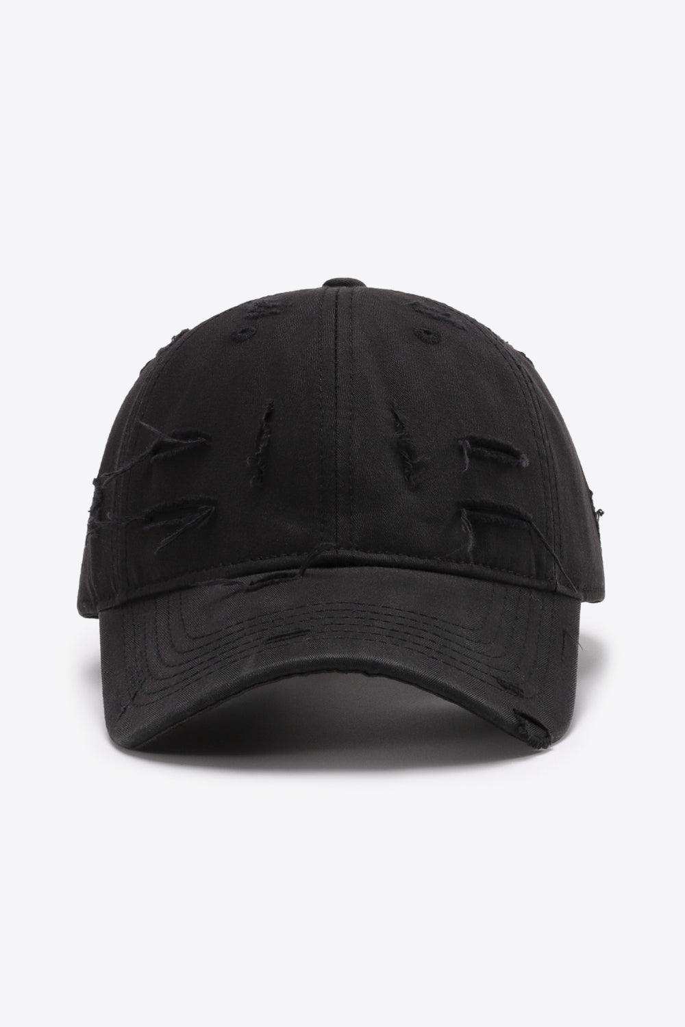 Distressed Adjustable Baseball Cap - Trendsi - Flyclothing LLC