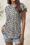 Printed Round Neck Short Sleeve T-Shirt - Trendsi - Flyclothing LLC