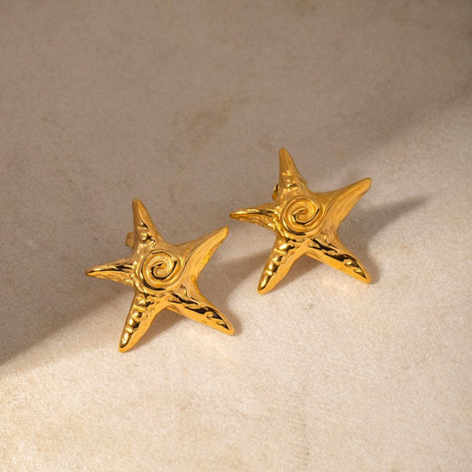 Stainless Steel Star Shape Earrings - Trendsi - Flyclothing LLC