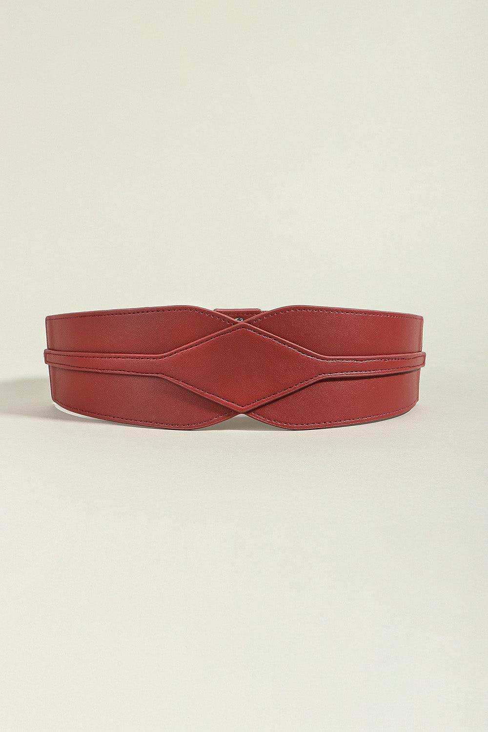 Elastic Wide PU Belt - Trendsi - Flyclothing LLC