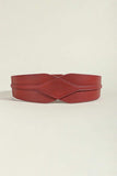 Elastic Wide PU Belt - Trendsi - Flyclothing LLC