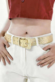 Glitter PU Leather Belt - Trendsi - Flyclothing LLC