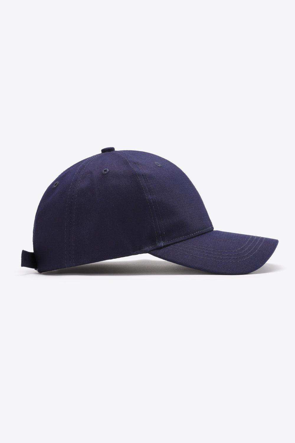 Plain Adjustable Cotton Baseball Cap - Trendsi - Flyclothing LLC